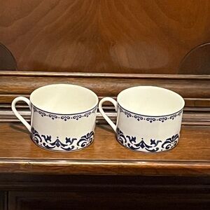 Victoria & Beale Set of 2 CLAIRE Fine Porcelain Cups 7011 by Sango Blue Design